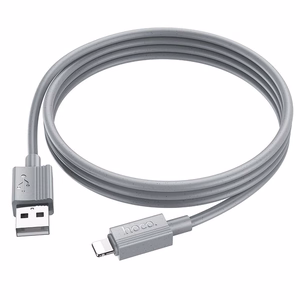 Кабель USB A to Lightning Hoco 2,4A 1 м X107 серый