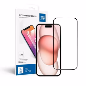 Karastatud klaas to iPhone 15 / 16 (full glue) sinine Star 5D must