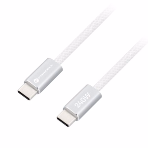 Kaabel USB C USB C Forcell F-Energy QC4.0 PD 5A 240W Cafule Flat 1,2m CCFN23 valge