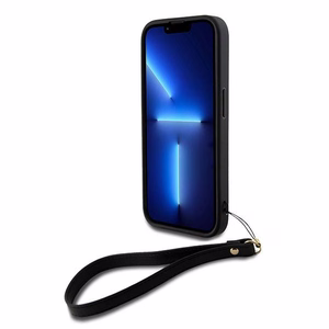DKNY Wrist Strap Stock Logo ümbris jaoks iPhone 15 Pro - must