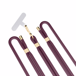3mk EasyClip Elite telefoni kaelapael, Mulberry (kuldsed detailid)