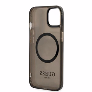 Guess Gold Outline Translucent MagSafe чехол для iPhone 13 - чёрный