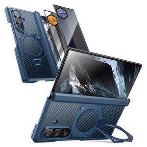 Supcase UB Aero MagSafe 2-osaline ümbrise ja privaatsusfiltriga ekraanikaitse komplekt Samsung Galaxy Z Fold 8 Ultra jaoks – tumesinine