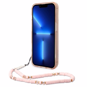 Guess GUHCP14XHGCOHP iPhone 14 Pro Max 6.7" roosa/roosa hardcase Translucent Pearl Strap