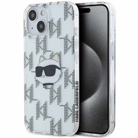Karl Lagerfeld IML Choupette Head & Monogram ümbris jaoks iPhone 15 / 14 / 13 - läbipaistev