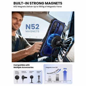 Supcase ArmorBox Mag MagSafe Ümbris for Samsung Galaxy S26 - tumesinine and must