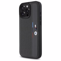 BMW M Perforated Tricolor Detail Line iPhone 16 Pro Max Ümbris - Dark hall