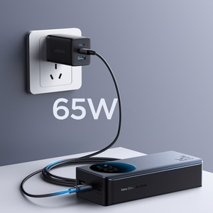 Joyroom JR-PBF05 Pro 30000mAh 65W Powerbank Digitaalse Ekraaniga 2x USB-C 1x USB-A - Must