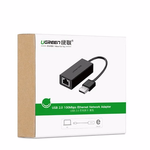 Ugreen väline võrgukaart RJ45 - USB 2.0 100 Mbps Ethernet must (CR110 20254)