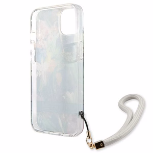 Guess GUHCP13SHFLSB iPhone 13 mini 5.4" синий/синий жёсткий чехол Flower Strap