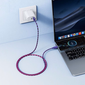 Cable USB A to USB C Hoco 3A 1 m X116 gradient purple