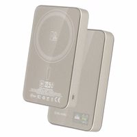 Blavec Akupank 10000mAh BJ-04 Slim 13,5mm - Type C - 22,5W magnetic Magsafe 3 in 1 (PBBJ04-MC10GD) kuldne glass