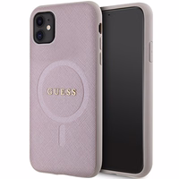 Guess GUHMN61PSAHMCP ümbris jaoks iPhone 11 / Xr - roosa Saffiano MagSafe