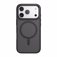 Rock Guard Touch Matte Series Magnetic Ümbris jaoks Iphone 17 Pro Max must (metal lens frame)