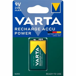 VARTA rechargeable battery 9V 200mAh Accu Power 1 pcs