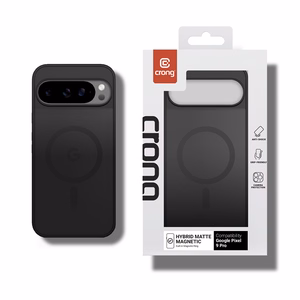 Crong Hybrid Matte Magnetic MagSafe ümbris seadmele Google Pixel 9 Pro, must