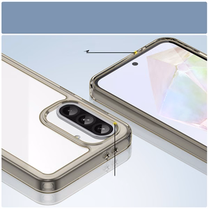 Outer Space Ümbris jaoks Samsung Galaxy A26 Cover with Flexible Frame - Semi-läbipaistev, must