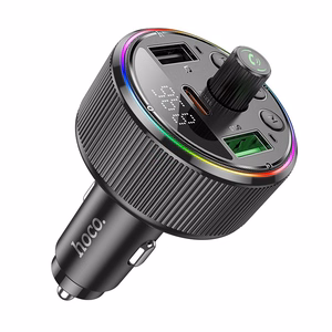 HOCO автомобильный FM-трансмиттер bluetooth 2 x USB A + Type C PD QC3.0 30W E82 чёрный