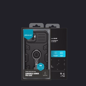 Nillkin CamShield Armor Pro Magnetic Case iPhone 14 Plus MagSafe soomustatud kaitsekaane statiivirõngas must