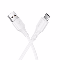 Kaabel USB A to Micro USB Hoco 2,4A 1 m X120 valge