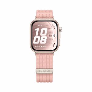 Tech-Protect Nylon Strap for Huawei Watch Fit 3 / 4 / 4 Pro / 5 / 5 Pro - Pink