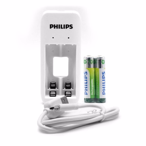 PHILIPS Dual channel aku laadija for NiMH USB + 2xAAA 7000mAh