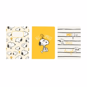 Snoopy Lazy Days A6 märkmike komplekt, 3 tk