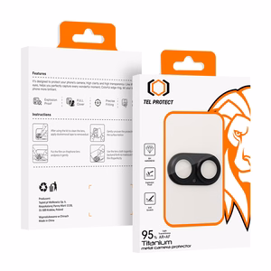 Закалённое стекло Tel Protect 95% AR+AF Full Metal защита камеры для iPhone 17 чёрное (camera island)