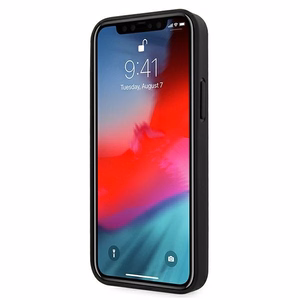 BMW Кожаный чехол Curve Perforate для iPhone 12 mini - чёрный