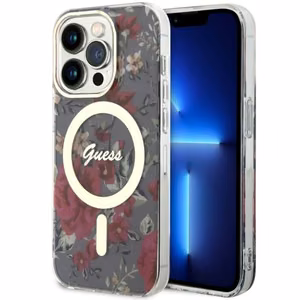 Guess GUHMP14LHCFWSA iPhone 14 Pro 6.1" roheline/khaki hardcase Flower MagSafe