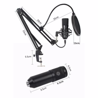 Condenser Mikrofon Kunst on a boom käsi koos membrane AC-03 must