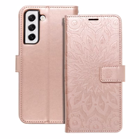 MEZZO Book ümbris jaoks SAMSUNG S21 FE mandala rose kuldne