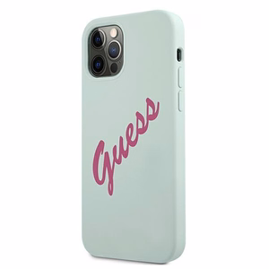 Guess GUHCP12LLSVSBF iPhone 12 Pro Max 6.7" sinine fuksiat sinine fuksia kõvakott Silikoon Vintage