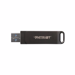 USB mälupulk PATRIOT Rage R550 128GB 100 MB/S USB A+C pööratav disain (PE128GR550DSAD) must