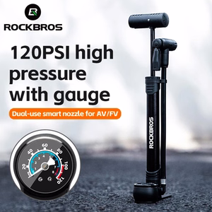 Rockbros 42310006001 jalgrattapump manomeetriga - must