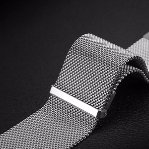 DUX DUCIS strap MILANESE stainless steel magnetic 20 mm silver
