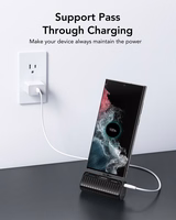 Powerbank Veger PlugOn (W0558) PD QC3.0 3A 20W 5000 mAh with a built-in connector Type C czarny