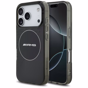 AMG двухслойный прозрачный дымчатый MagSafe чехол для iPhone 17 Pro - черный