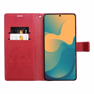 MEZZO Book чехол для Redmi Note 15 Pro 5G кошки красный