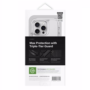 Uniq Combat iPhone 16 Pro 6.3" Magclick Charging ümbris valge/lume valge