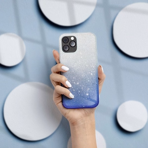 SHINING Ümbris jaoks IPHONE 7 Plus / 8 Plus läbipaistev sinine