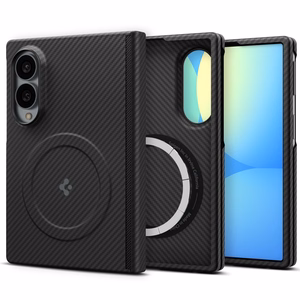 Spigen AirSkin Aramid MagFit MagSafe ümbris mudelile Samsung Galaxy Z Fold 8, must