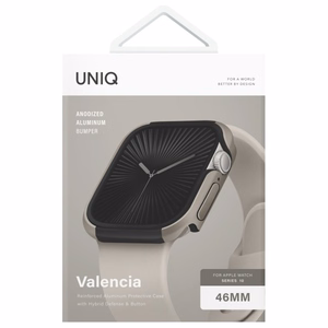 Чехол Uniq Valencia Apple Watch Series 46mm серебристый/титановое серебро
