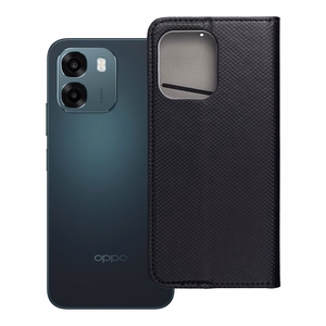 Klappkaanega Smart Case Book ümbris Oppo A6 jaoks, must