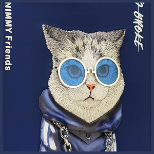 Nimmy Glasses Cool Cat Ümbris jaoks iPhone 15 Pro - Sinine