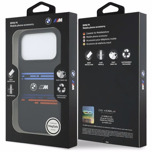 BMW M Silicon Horizontal Line MagSafe Ümbris jaoks iPhone 17 Pro - must