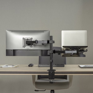 17"-32" Monitor Arm koos 10”-15.6” Laptop Tray