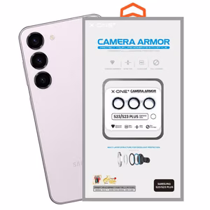 X-ONE Sapphire Camera Armor - jaoks Samsung Galaxy S23/S23 Plus - hõbedane