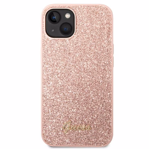 Guess GUHCP14MHGGSHP чехол для iPhone 14 Plus 6,7" розовый/розовый Glitter Script