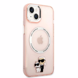 Karl Lagerfeld KLHMP14MHNKCIP iPhone 14 Plus 6.7" hardcase pink/pink Iconic Karl&Choupette Magsafe